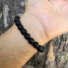 Crossfit, bracciale sportivo da uomo, in pietra naturale, per powerlifting, per yoga, powerlifting, regalo per uomini, pesi 8 mm