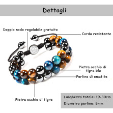 CheersLife Bracciale Uomo Pietre AL MIO FIGLIO 2 Strati Bracciali Uomo Regalo per Figlio Regalo Uomo Regali Per Lui Regalo