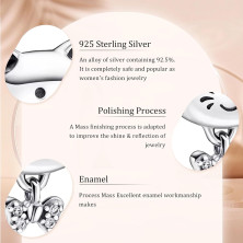 HAEPIAR Winnie S925 Charm in Argento per Bracciale Collana in Argento Sterling Dangles per le Donne