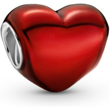 Pandora Charm Cuore rosso metallizzato 799291C02 argento