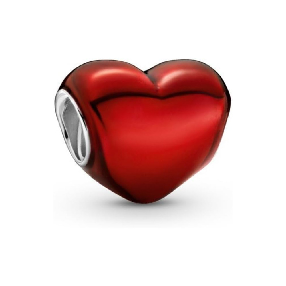 Pandora Charm Cuore rosso metallizzato 799291C02 argento