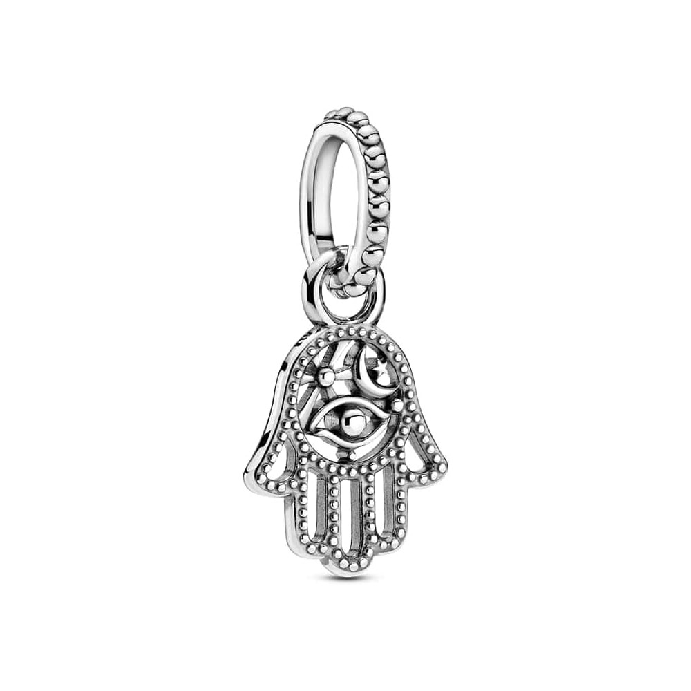 Pandora Moments Women's Sterling Silver Fatima's Hand Dangle Charm