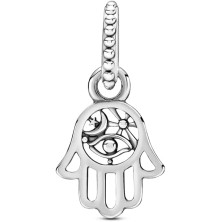 Pandora Moments Women's Sterling Silver Fatima's Hand Dangle Charm