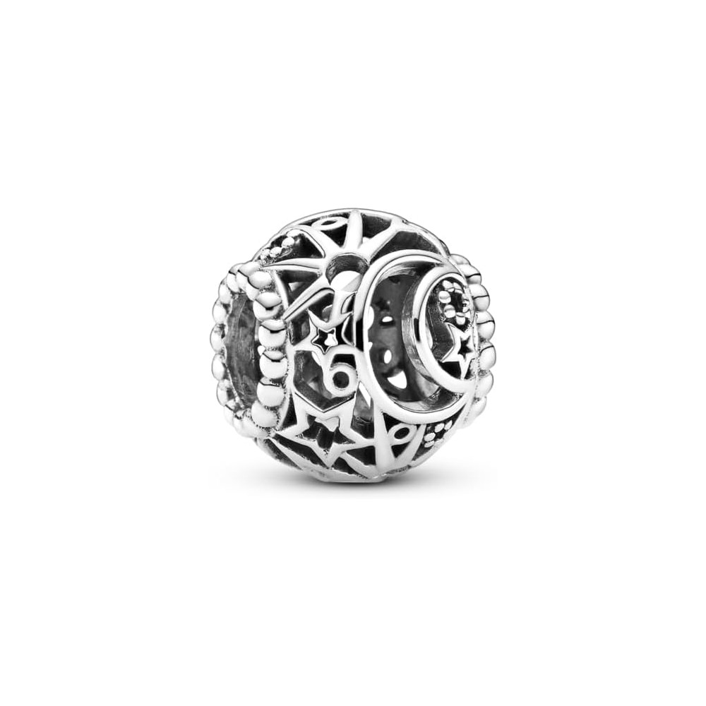 Pandora Charm in filigrana Sole, Stelle e Luna 799183C00 donna argento