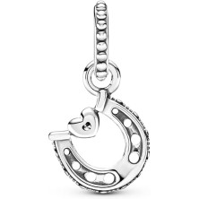 Pandora Moments Women's Sterling Silver Good Luck Horseshoe Dangle Charm