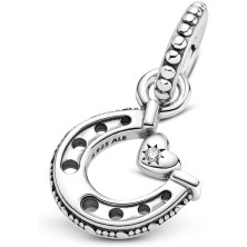 Pandora Moments Women's Sterling Silver Good Luck Horseshoe Dangle Charm