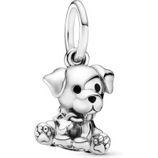 Pandora Moments Women's Sterling Silver Labrador Puppy Dog Dangle Charm for Bracelet