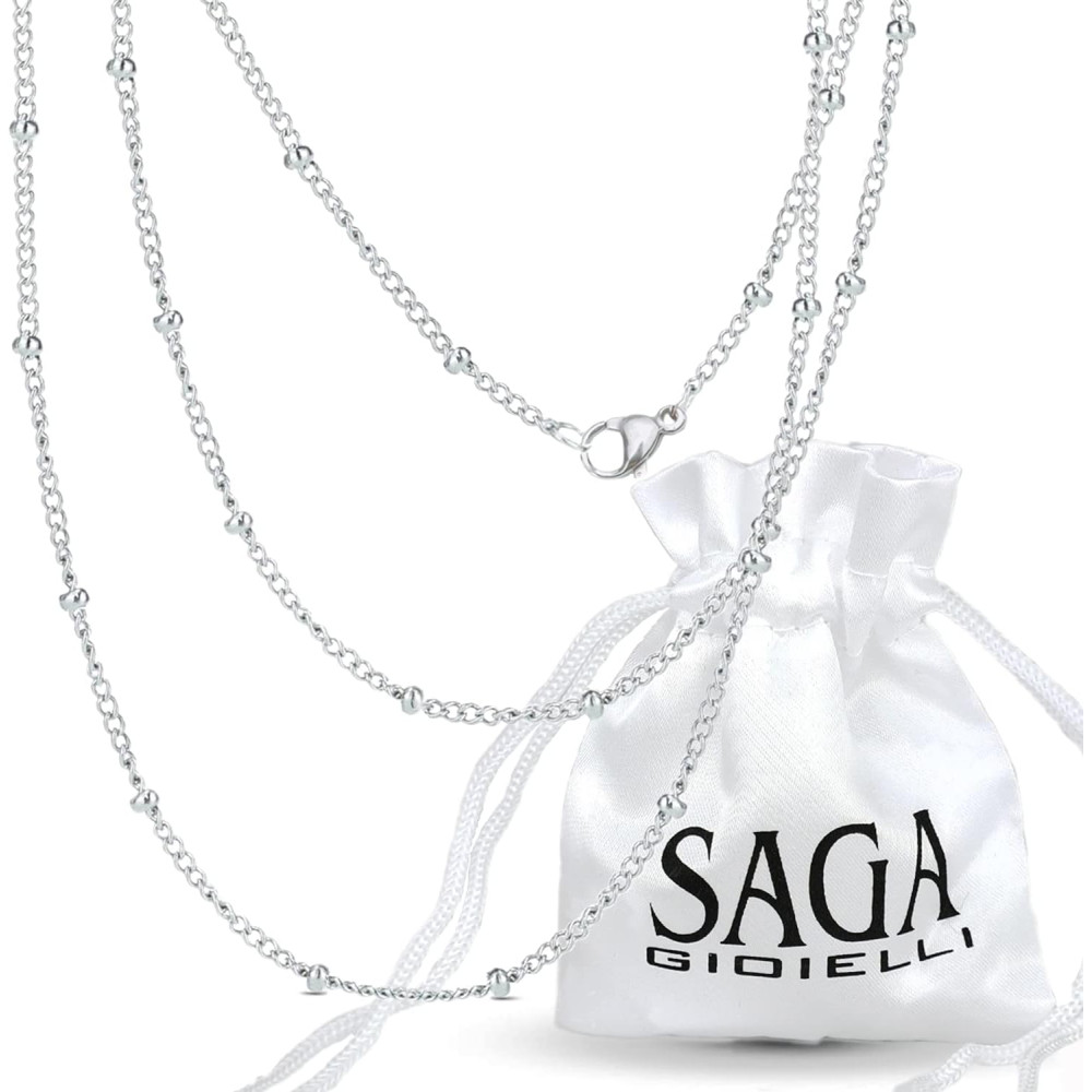 SAGA GIOIELLI® COLLANA PER CHIAMA ANGELI ACCIAIO INOSSIDABILE