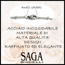 SAGA GIOIELLI® COLLANA PER CHIAMA ANGELI ACCIAIO INOSSIDABILE