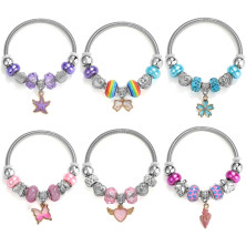 powerking Braccialetto per Bambini, 6 Set Braccialetti di Gioielli per Bambine Pandora Set per Dress Up Fingi per Giocare a