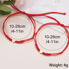 4 pezzi Cuore Bracciali Rosso Donne Ragazze Bracciale bracciale filo rosso del Destino per Madre Figlia Sorella Fidanzato