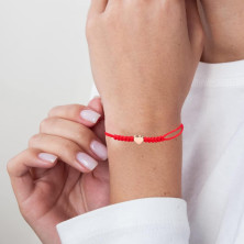 4 pezzi Cuore Bracciali Rosso Donne Ragazze Bracciale bracciale filo rosso del Destino per Madre Figlia Sorella Fidanzato