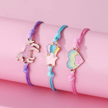 SCJJZ braccialetti bambina,kit per braccialetti bambina,bracciale amicizia,braccialetti distanza,braccialetti unicorno,Bracciale