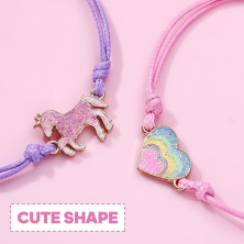 SCJJZ braccialetti bambina,kit per braccialetti bambina,bracciale amicizia,braccialetti distanza,braccialetti unicorno,Bracciale