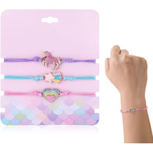 SCJJZ braccialetti bambina,kit per braccialetti bambina,bracciale amicizia,braccialetti distanza,braccialetti unicorno,Bracciale