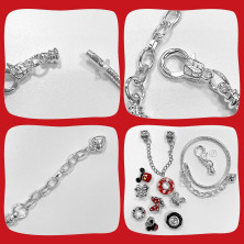 BJPERFMS Mickey Bracciale Bambina, Bracciale Minnie Bracciale Ragazza Ciondolo, Mickey Braccialetto Bambina con Ciondoli