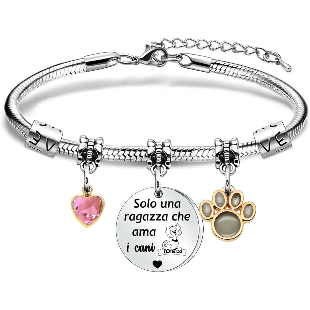 ZCHXD Bracciale Cavalli Cani Gatti Ragazza Animale Bracciale Ragazze Amanti Dei Cavalli Cani Gatti Bracciale Donna Regalo di