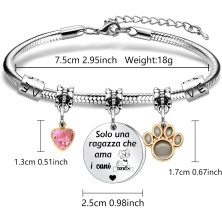 ZCHXD Bracciale Cavalli Cani Gatti Ragazza Animale Bracciale Ragazze Amanti Dei Cavalli Cani Gatti Bracciale Donna Regalo di