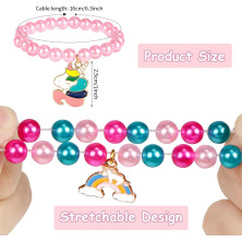 Sprinlot Bracciale Bambina, Bracciali Bambina Amicizia, Ragazze Bracciale con Unicorno, Regalo Braccialetti Compleanno Bambina,