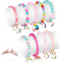 Sprinlot Bracciale Bambina, Bracciali Bambina Amicizia, Ragazze Bracciale con Unicorno, Regalo Braccialetti Compleanno Bambina,