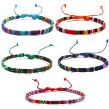 Bracciale dell'Amicizia, Bracciale Intrecciato a Mano, Bracciale Multicolor Regolabile Bracciale dell'Amicizia Bracciale Donna