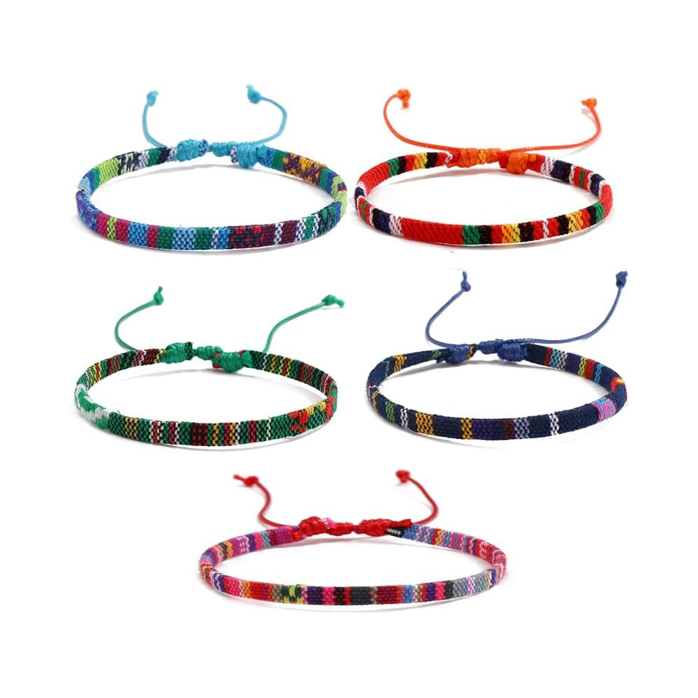 Bracciale dell'Amicizia, Bracciale Intrecciato a Mano, Bracciale Multicolor Regolabile Bracciale dell'Amicizia Bracciale Donna