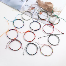 Bracciale dell'Amicizia, Bracciale Intrecciato a Mano, Bracciale Multicolor Regolabile Bracciale dell'Amicizia Bracciale Donna