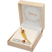 Bracciale Lucky Minnie Collezione Acciaio Color Oro, con Coccinella Rossa, Gioielli Disney per Bambine e Bambini