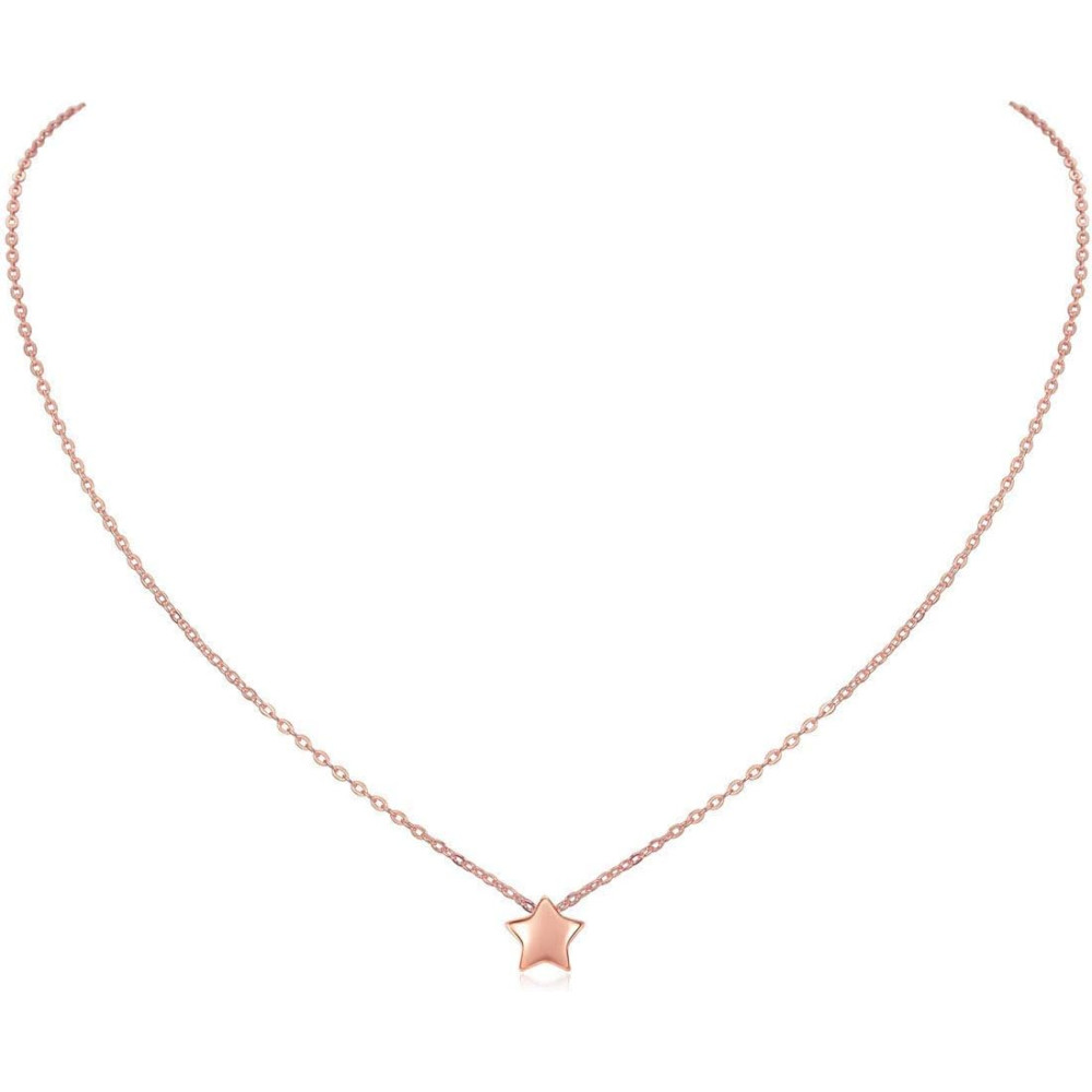 ChicSilver Collana girocollo da donna, argento/placcato oro/rosa oro, gioielli a girocollo con ciondolo a forma di