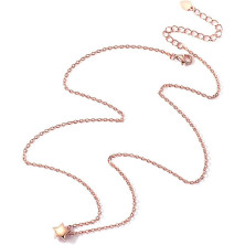 ChicSilver Collana girocollo da donna, argento/placcato oro/rosa oro, gioielli a girocollo con ciondolo a forma di