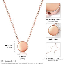 ChicSilver Collana girocollo da donna, argento/placcato oro/rosa oro, gioielli a girocollo con ciondolo a forma di