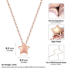 ChicSilver Collana girocollo da donna, argento/placcato oro/rosa oro, gioielli a girocollo con ciondolo a forma di