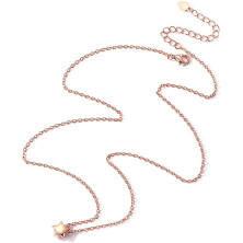 ChicSilver Collana girocollo da donna, argento/placcato oro/rosa oro, gioielli a girocollo con ciondolo a forma di