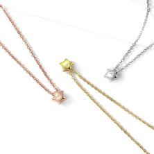 ChicSilver Collana girocollo da donna, argento/placcato oro/rosa oro, gioielli a girocollo con ciondolo a forma di