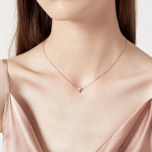 ChicSilver Collana girocollo da donna, argento/placcato oro/rosa oro, gioielli a girocollo con ciondolo a forma di