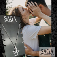 SAGA GIOIELLI® Collana Donna Acciaio inossidabile Protezione Angelo Custode