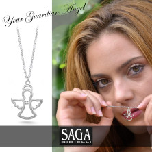 SAGA GIOIELLI® Collana Donna Acciaio inossidabile Protezione Angelo Custode