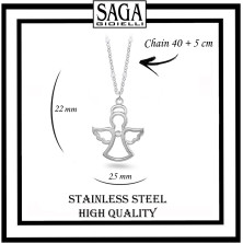 SAGA GIOIELLI® Collana Donna Acciaio inossidabile Protezione Angelo Custode