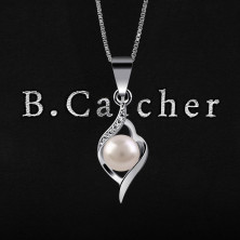 B.Catcher ciondolo in argento con perle collane di perle s925 collana a catena contenitore di argento sterlina