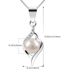 B.Catcher ciondolo in argento con perle collane di perle s925 collana a catena contenitore di argento sterlina