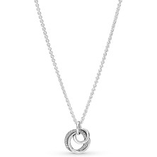 Pandora Moments, collana con ciondolo intrecciato, in argento Sterling, compatibile con Moments, dimensioni: 60 cm