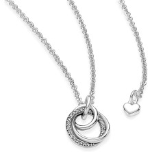 Pandora Moments, collana con ciondolo intrecciato, in argento Sterling, compatibile con Moments, dimensioni: 60 cm