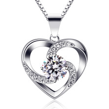 B.Catcher regalo di San Valentino per collana da donna, in argento Sterling 925 con ciondolo Crazy Love