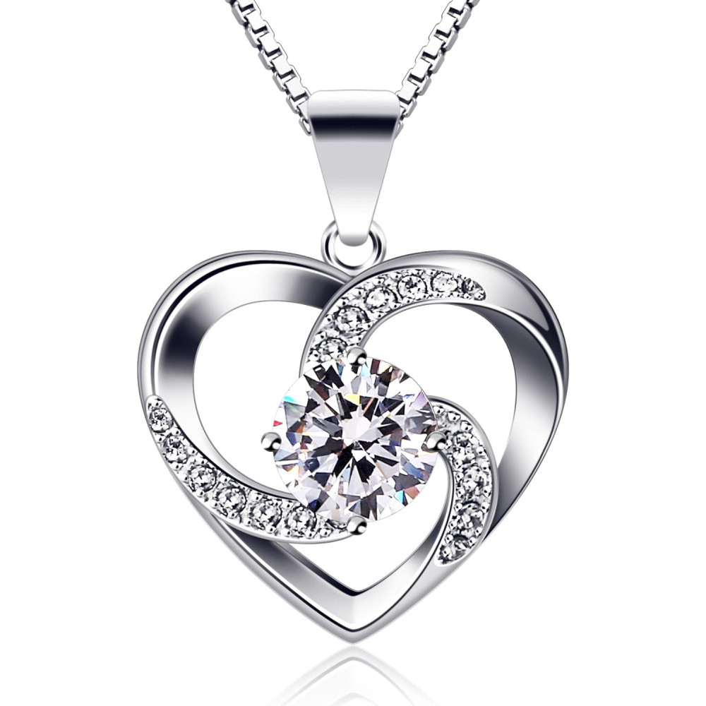 B.Catcher regalo di San Valentino per collana da donna, in argento Sterling 925 con ciondolo Crazy Love