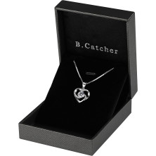 B.Catcher regalo di San Valentino per collana da donna, in argento Sterling 925 con ciondolo Crazy Love