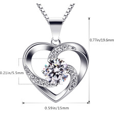 B.Catcher regalo di San Valentino per collana da donna, in argento Sterling 925 con ciondolo Crazy Love