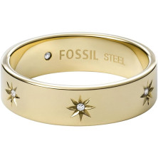 Fossil Anello da donna, Sutton Shine Bright, acciaio inossidabile, tonalità oro, JF03874710