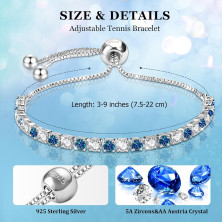 Regalo Donna Natale, Bracciale Donna Argento 925 con 5A Sparkle Zircone Bracciale Tennis Bracciali Argento Bracciali Donna