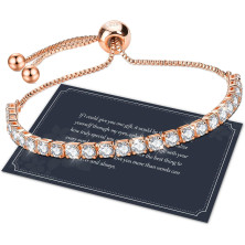 Regalo Donna Natale, Bracciale Donna Argento 925 con 5A Sparkle Zircone Bracciale Tennis Bracciali Argento Bracciali Donna