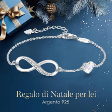 LOUISA SECRET Bracciale Donna Argento 925 Braccialetto Infinito Bracciali Cuore Gioielli Regalo Natale Compleanno Festa Della